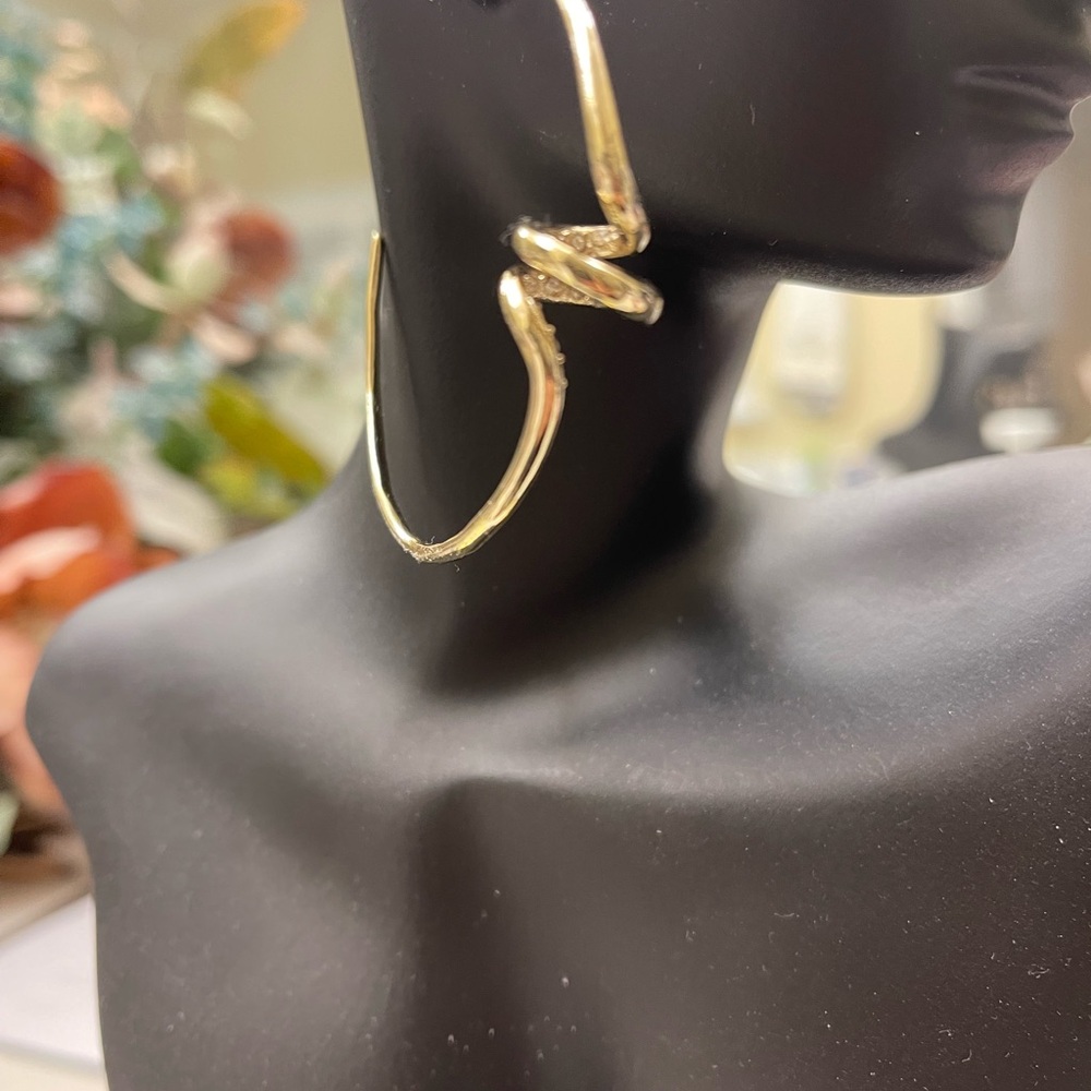 Alexis Bittar Encrusted Spiral Hoops - Picture 2 of 5
